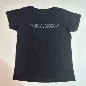 Victory Motorcycles womens logo shirt size medium black tee Biker